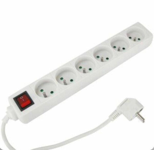 Multiprise 6 prises avec interrupteur
