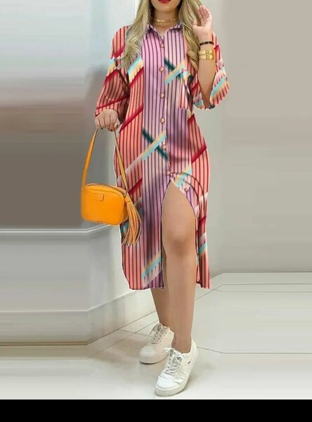 Robe chemise imprimée élégante