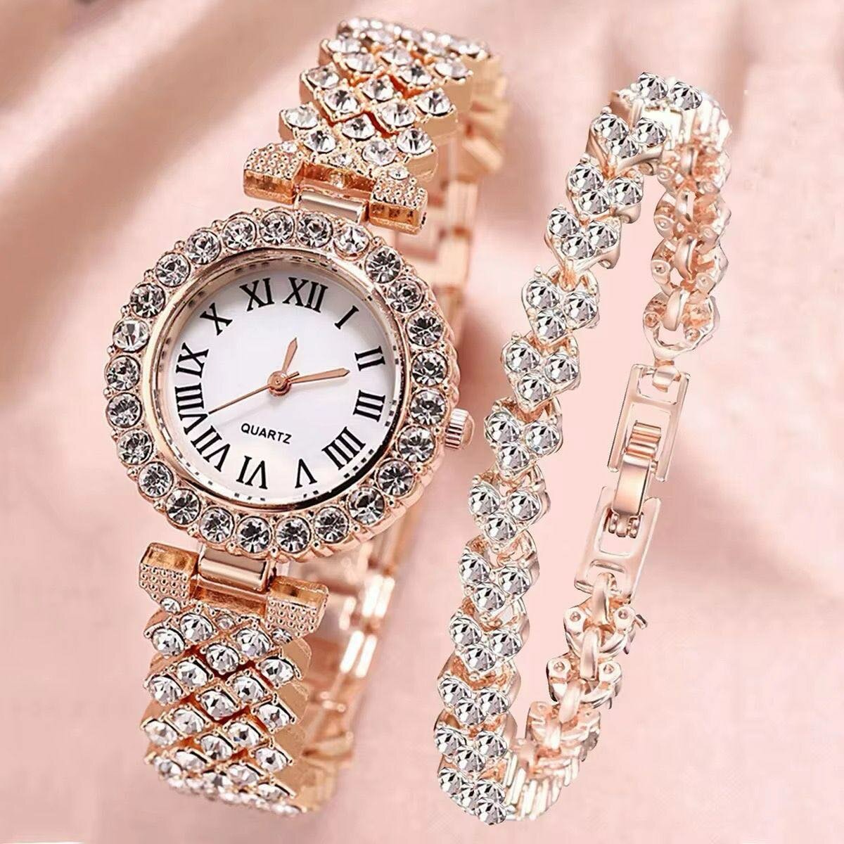 Montre + bracelet pour  dame inoxydable