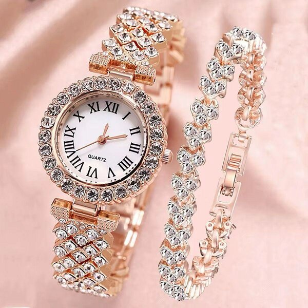 Montre + bracelet pour  dame inoxydable