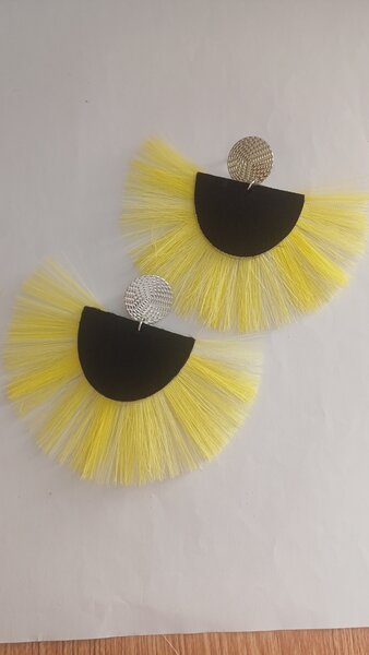 Boucles d'oreilles en éventail
