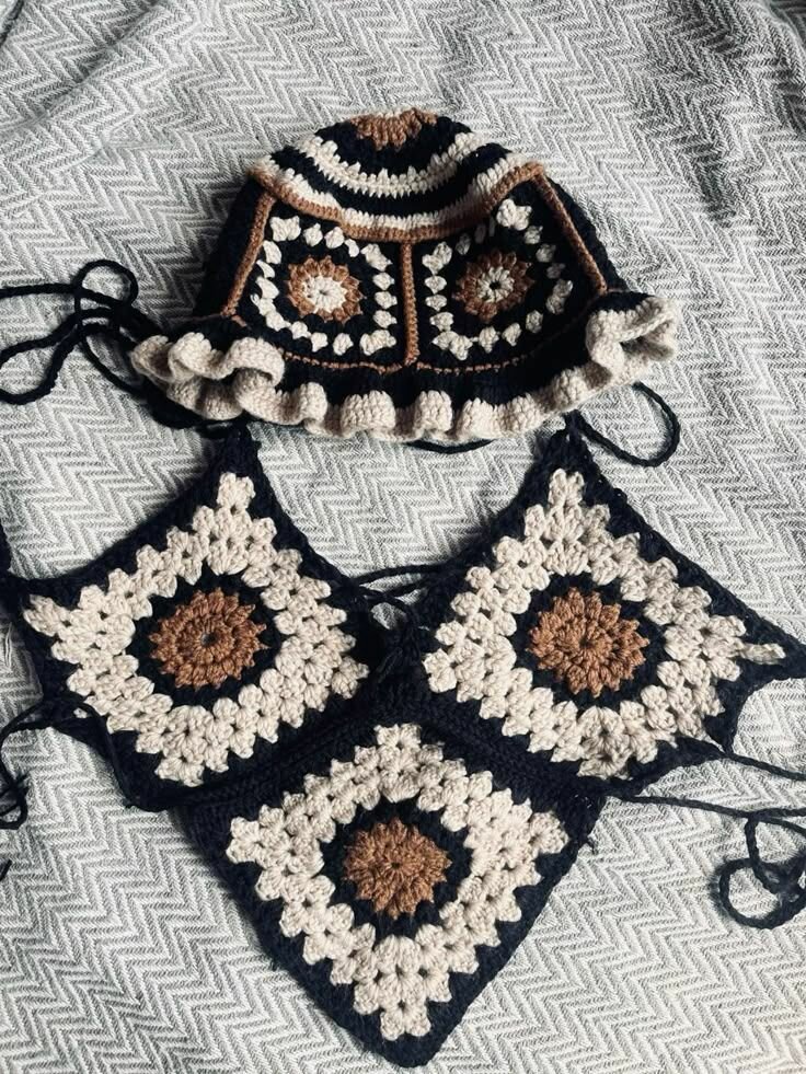 Haut crochet bohème coloré