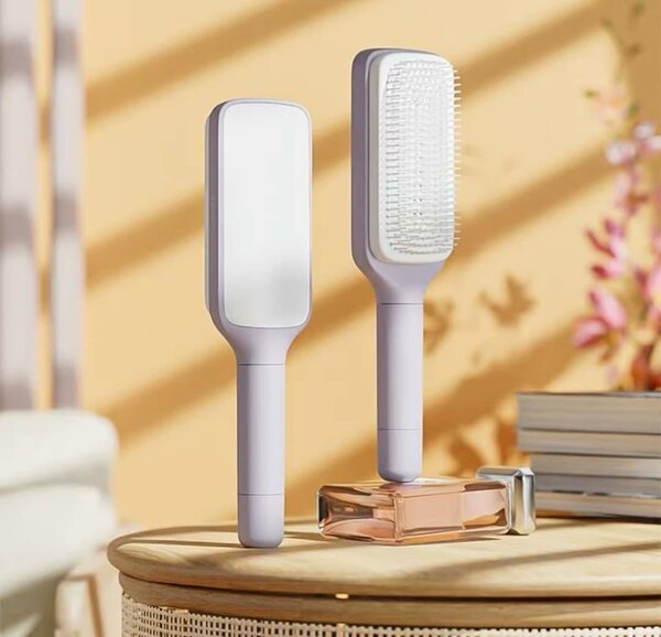 Peigne à massage rétractable, nettoyage des cheveux en un cl