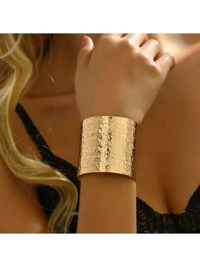 Bracelet manchette doré élégant