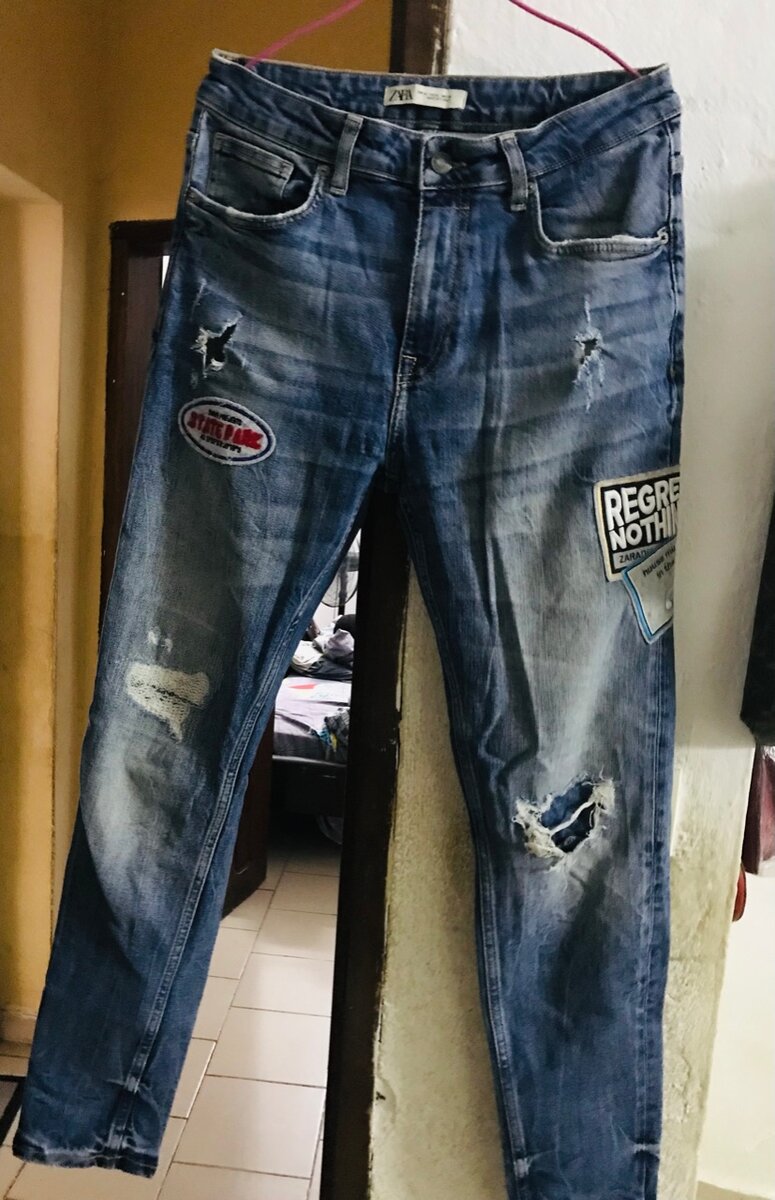 Jeans décontractés avec patchs