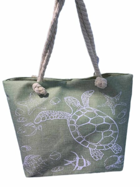 Sac de plage imprimé tortue
