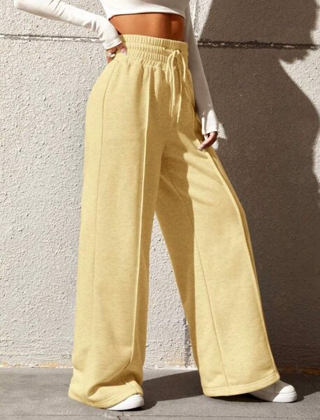 Joggings large jaune femme