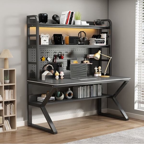 DOUBLE DECKER DESK WITH SHEVLE