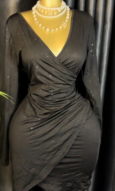Robe portefeuille noire