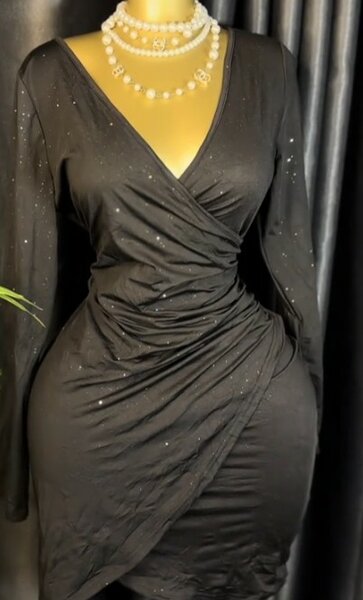 Robe portefeuille noire