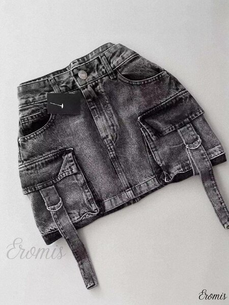 Jupe en jean cargo tendance
