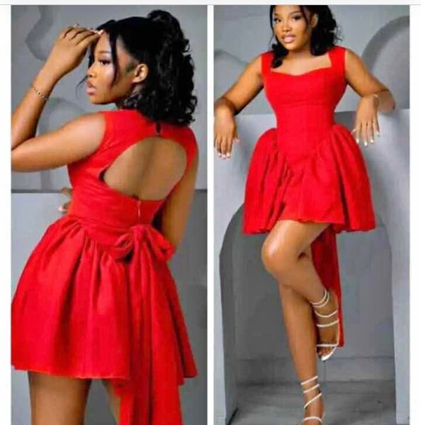 Side gathered dress