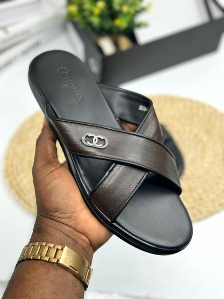 Leather slippers