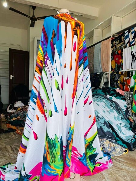 Rayon silk fabric