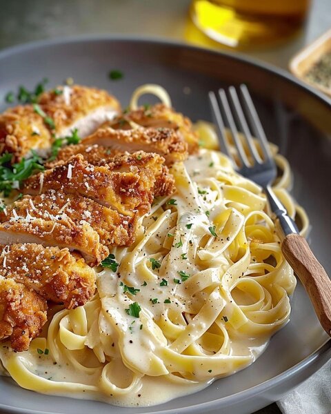 Pâsta Poulet pané