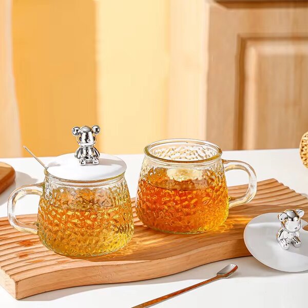 Tasse en verre + cuillère