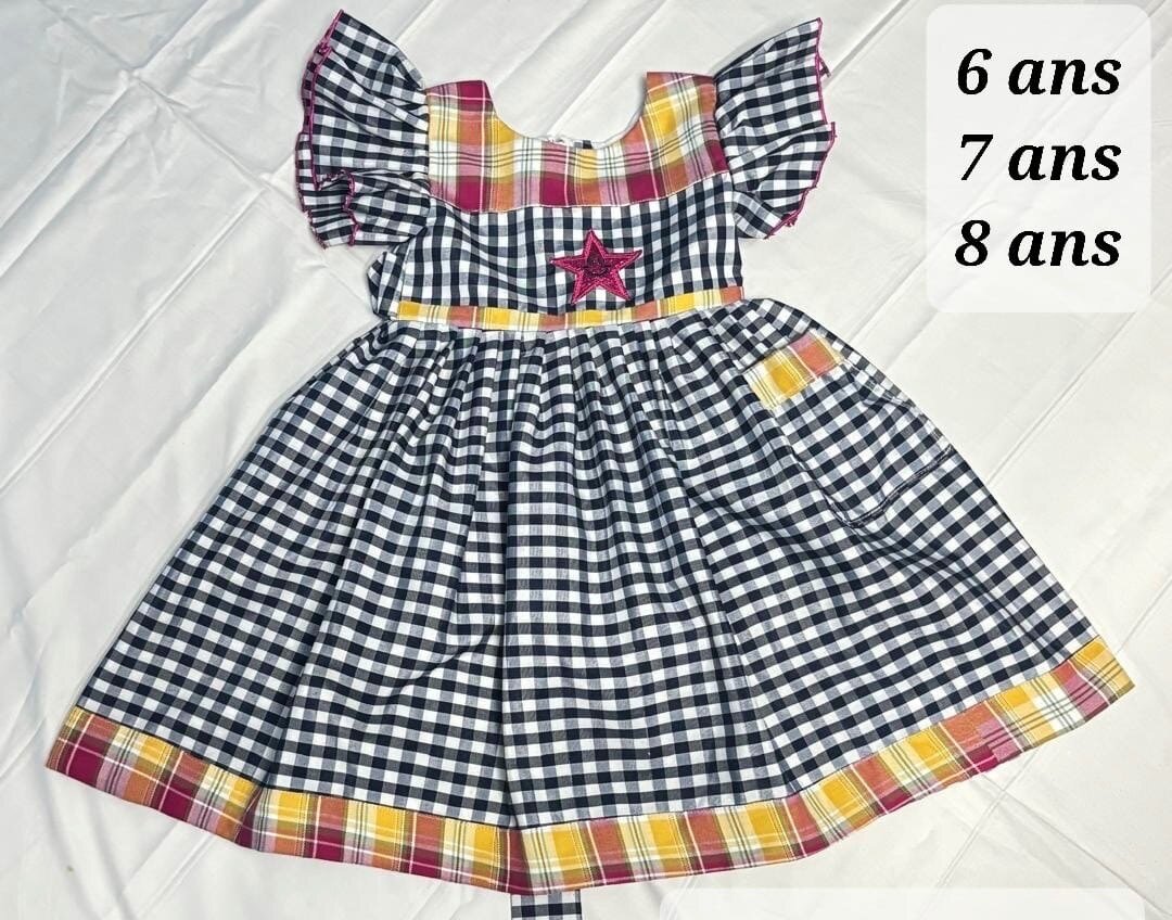 Robe d'école carreaux 6-8 ans