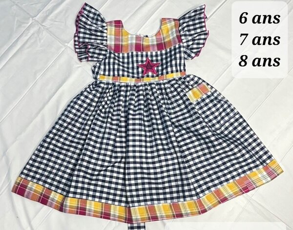 Robe d'école carreaux 6-8 ans