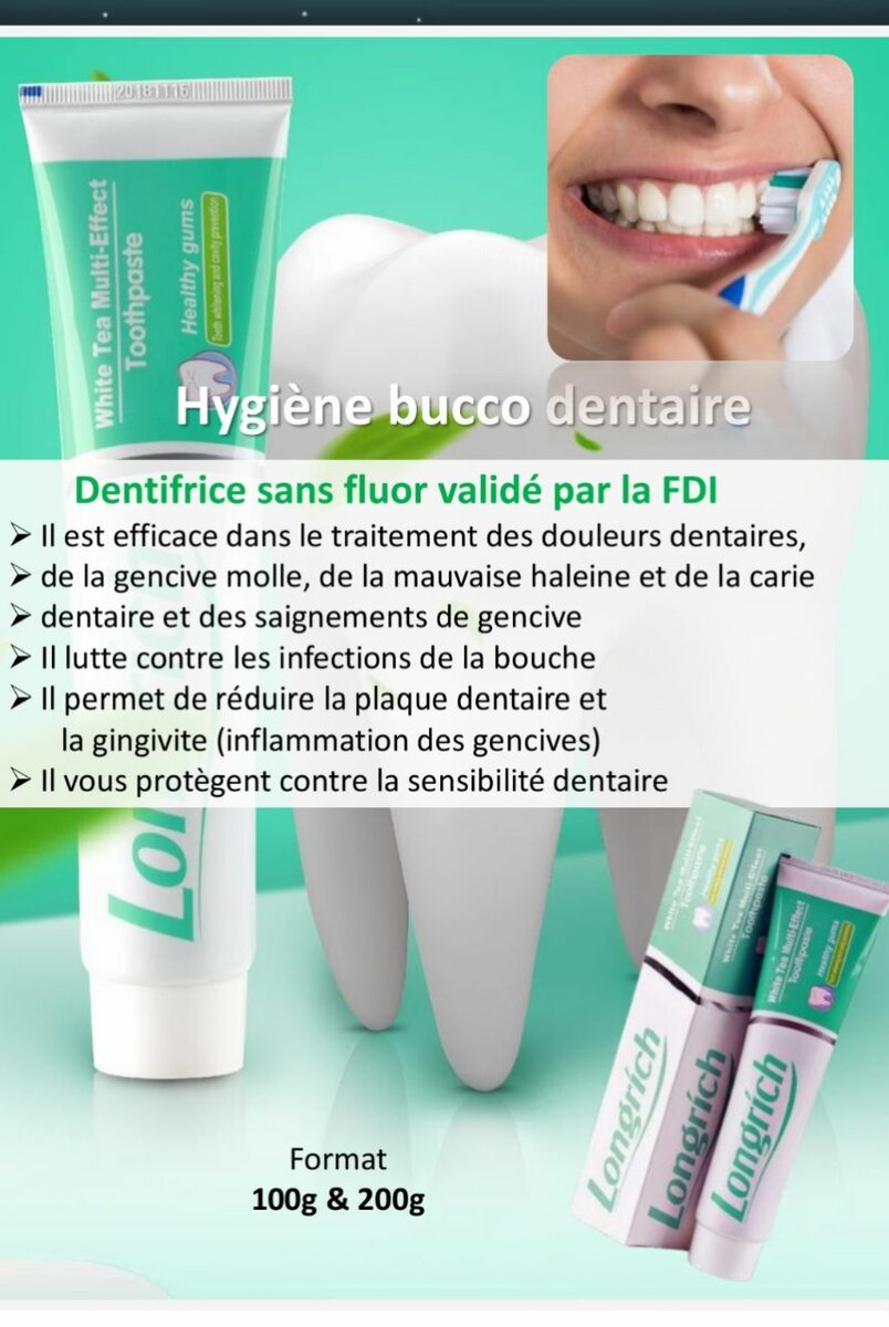Dentifrice sans Fluor FDI