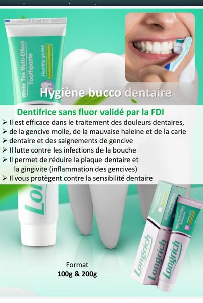 Dentifrice sans Fluor FDI
