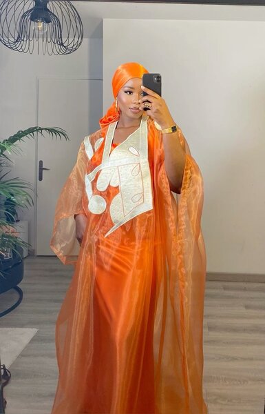 Boubou dame orange