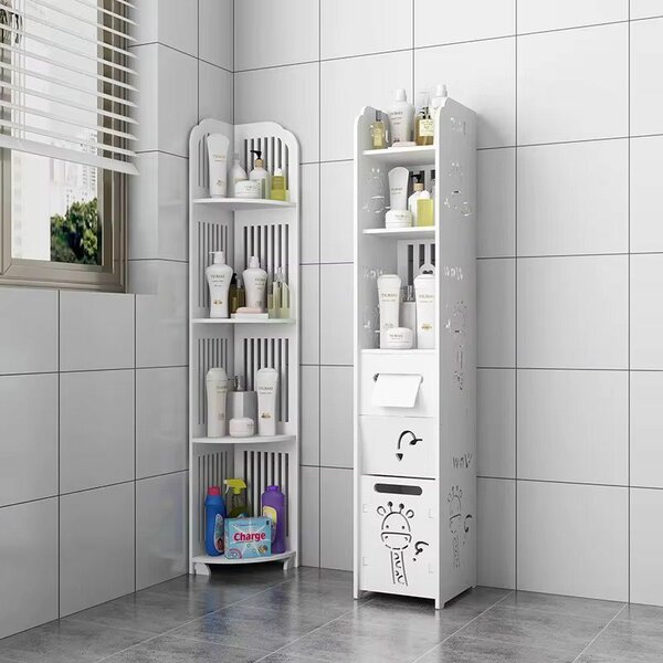 Étagère de salle de bain blanche