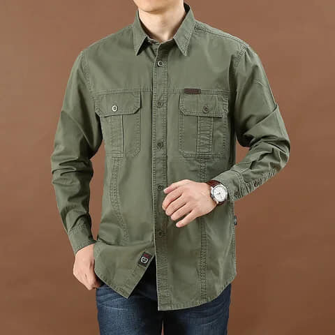Chemise kaki