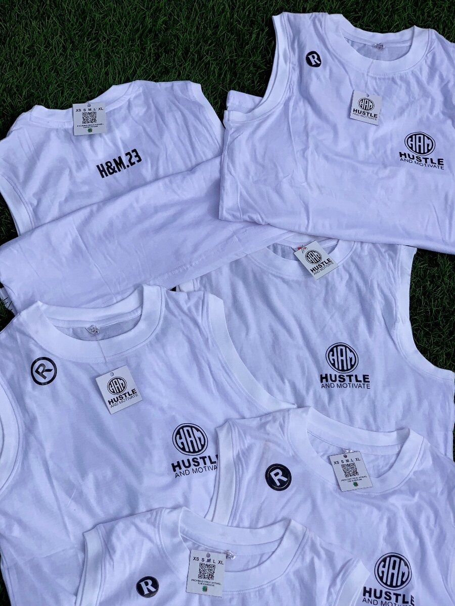 Hustle and motivate vests k100