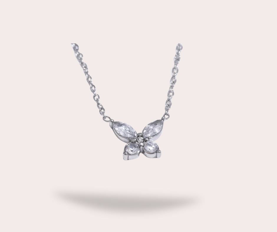 Collier Papillon Argent Éclatant
