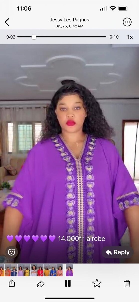 Robe Caftan Violet Élégante