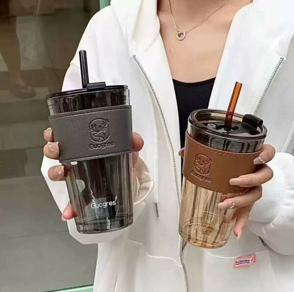 TASSE AVEC PAILLE SIMPLE 400ML