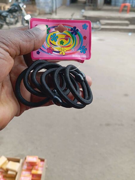Lot de 6 élastiques noirs