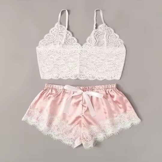 Ensemble lingerie dentelle & satin