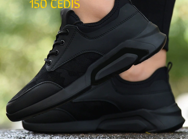 black sneakers