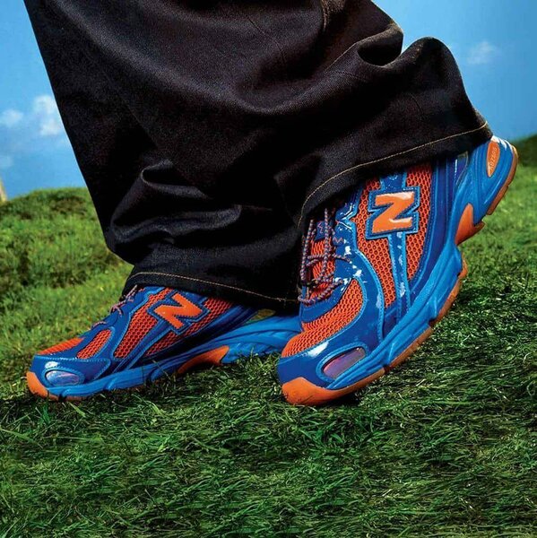 Sneakers New Balance Orange Bleu