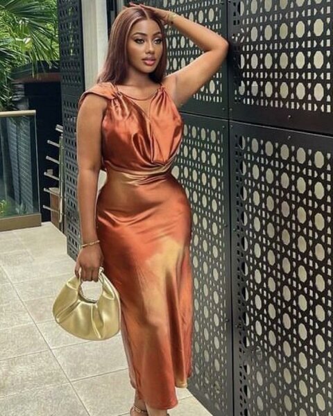 Satin Tie-dye dress 