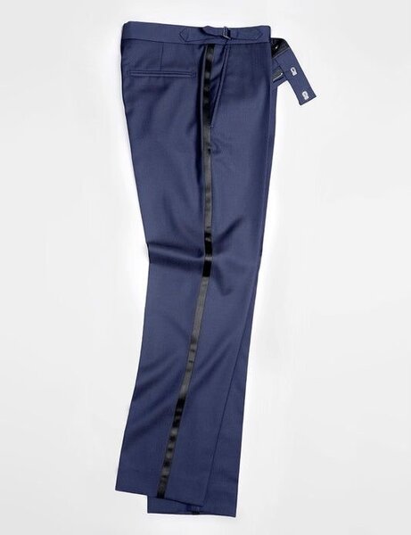 Tuxedo pants with satin line