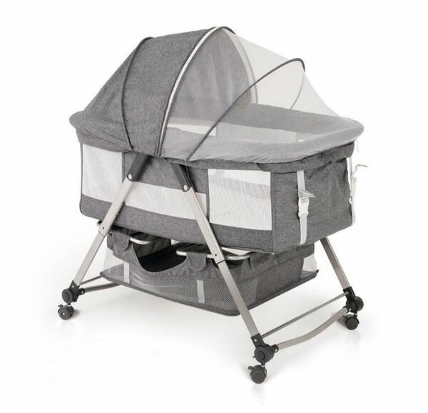 Baby bedside bassinet with storage