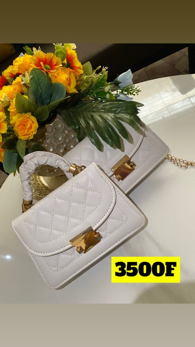 Sac à main chic blanc