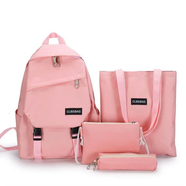 Set sac à dos roses 4 en 1