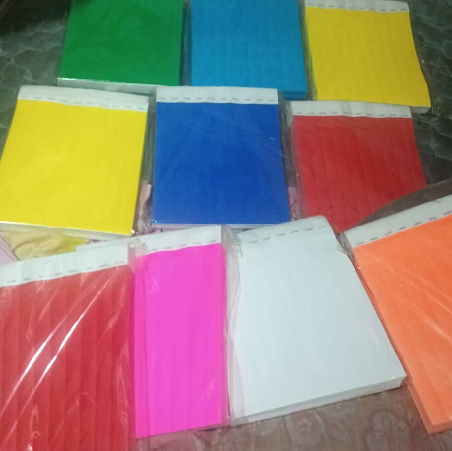 Disposable event paper wristbands