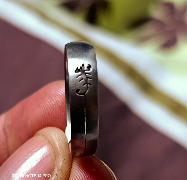 Bague en acier inoxydable Scorpion