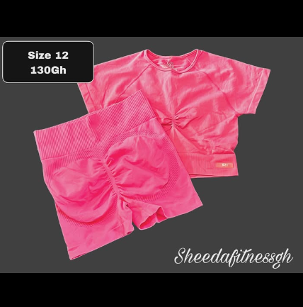 top and shorts pink