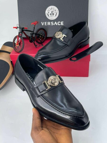 Solid Leather Versace Shoes