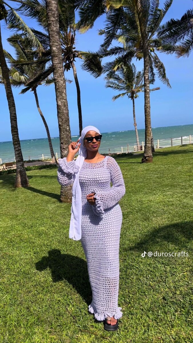 Robe en crochet élégante