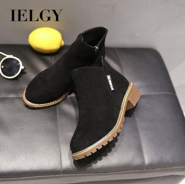 Martin short boots women's fashion matte leather flat bottom