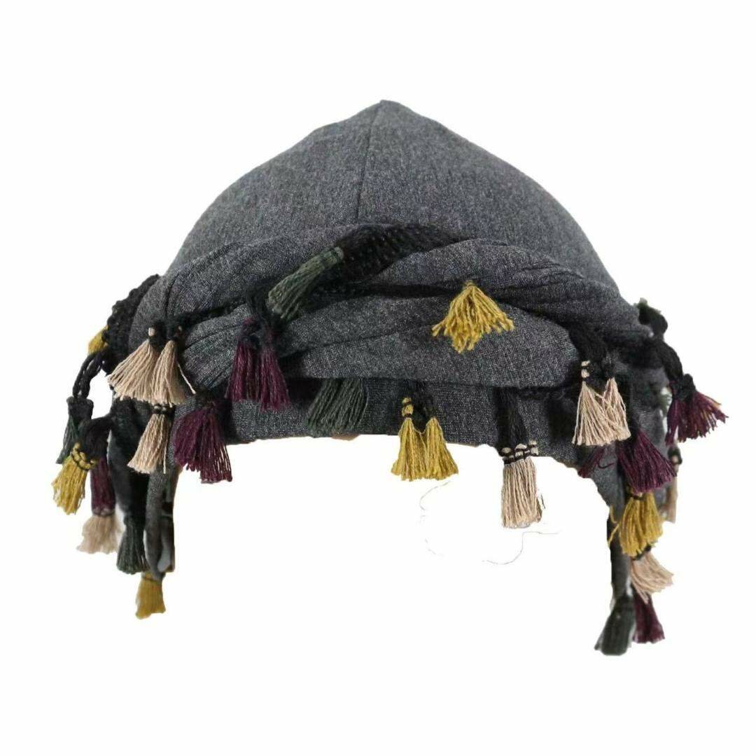 Chapeau Oriental à Pompons Colorés
