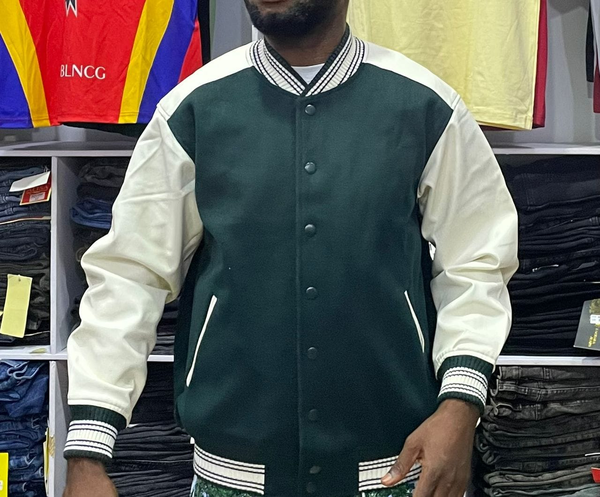 jacket white and green