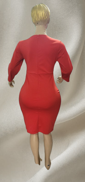 Robe rouge ajustée élégante