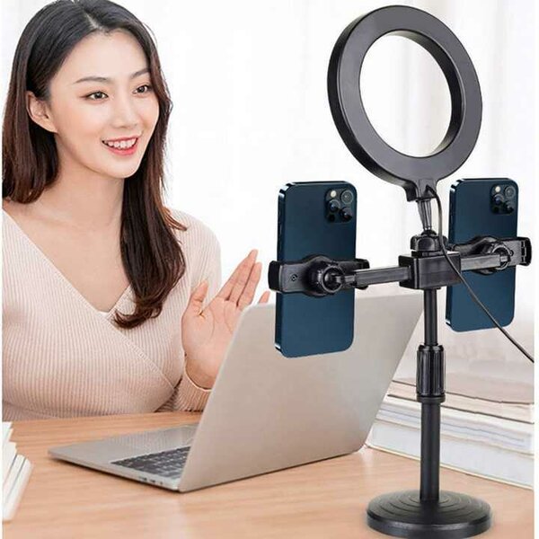 Live Desktop Ring Light Phone Holder